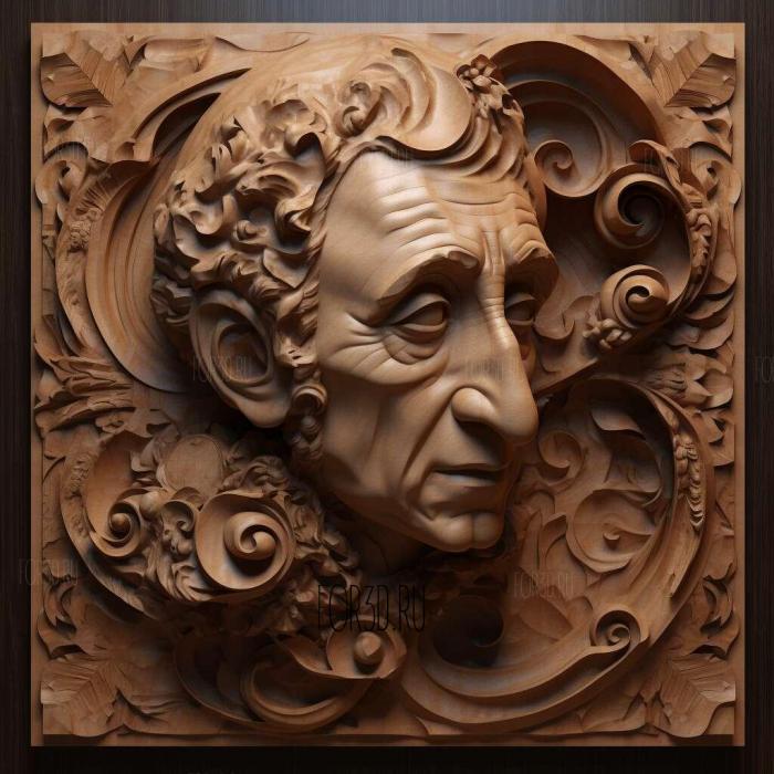 Houdini series 3 stl model for CNC